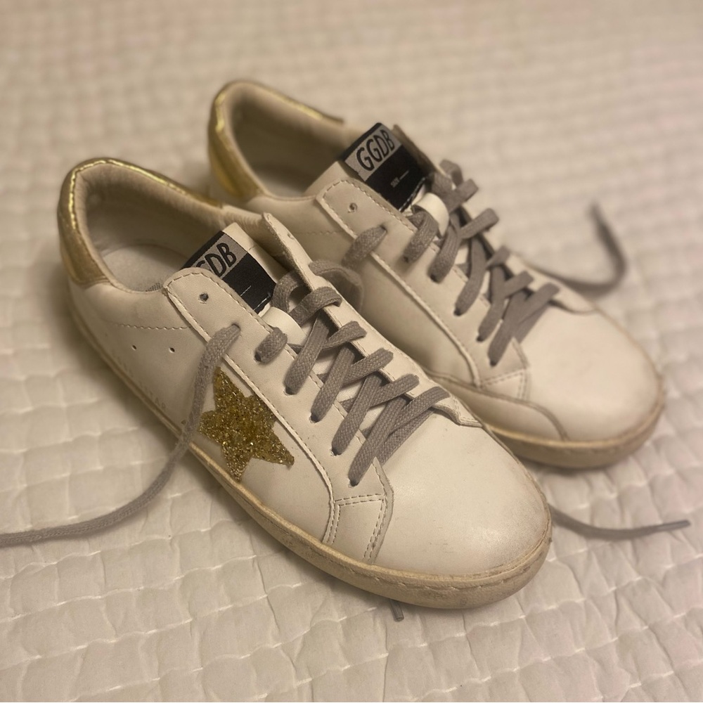 Star sneakers gold glitter